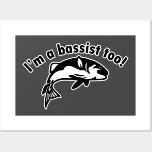 funny bassist fishing tee 01 Posters and Art